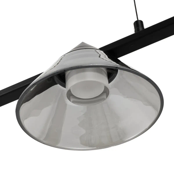 Lampa wisząca geometryczna BLAKE ST-MD1026 czarna szklana metalowa LED 24W 3000K nad stół