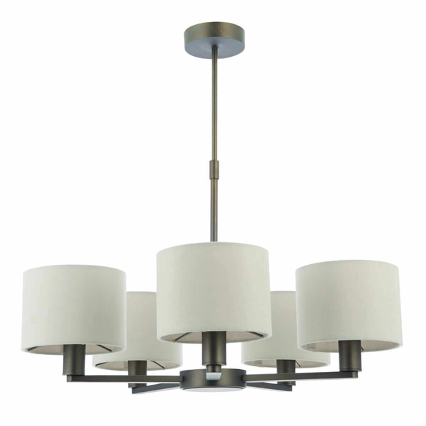 Wielopunktowa lampa wisząca Daley 73017 Endon antyczny brąz biała