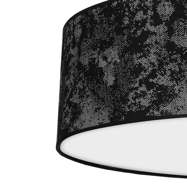 Stylowa lampa sufitowa Satino do jadalni czarna srebrna