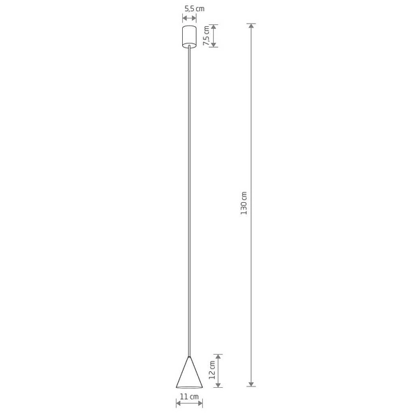Trójkątna lampa nad stół ZENITH 11492 wisząca szałwiowy