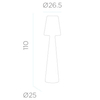 Lampa podłogowa Lola LUMLL110WLNW LED 1,2W 6000K IP54 na balkon biała