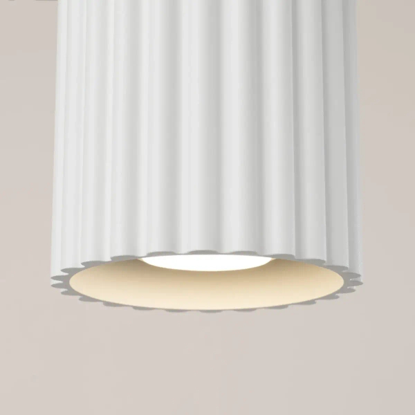 Metalowa lampa sufitowa AURA SL.1779 tubka ryflowana biała