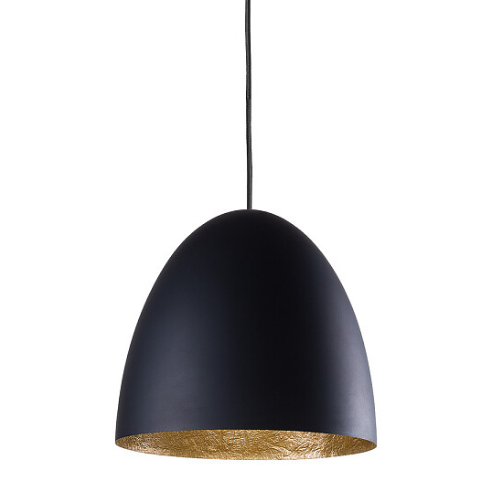 Jadalniana lampa wisząca Egg 9022 czarny zwis metalowy nad stół