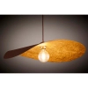 Falowana lampa wisząca LEAF brązowa miedziana 1xE27 nad wyspę 41920