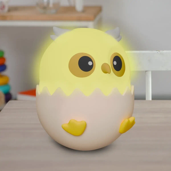 Lampka stołowa dla dziecka Sówka 329028 LED 1W 3000K RGB USB różowa