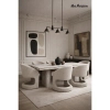 Krzesło do jadalni SHELLY MM001501100356 beżowe taupe tkanina 45cm