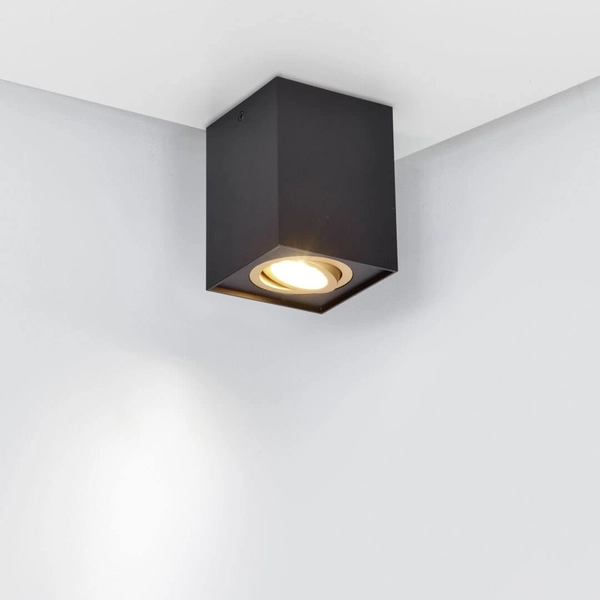 Metalowa lampa sufitowa BISCUIT 613000180 Trio kuchenna czarny złoty