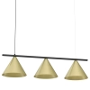 Potrójna lampa wisząca CAPITAL MLP0937 stożki do jadalni czarno złoty