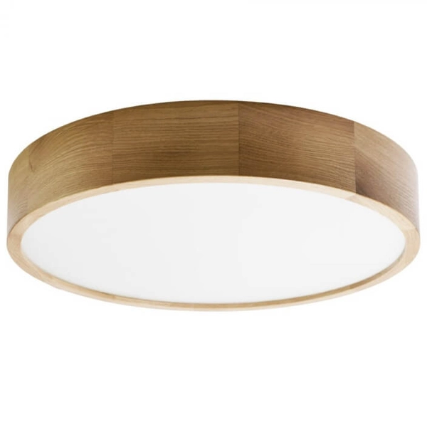 Plafon Cleo 137623622105 z czujnikiem ruchowo-zmierzchowym drewniany biały