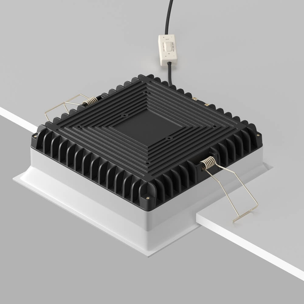 Lampa kwadratowa sufitowa Okno DL056-24W3-4-6K-W LED 24W IP44 biała