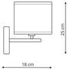 Abażurowa LAMPA ścienna CECINA LP-114/1W BK loftowa OPRAWA kinkiet czarny OUTLET