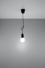 Wisząca LAMPA industrialna SL.0572 OPRAWKA na żarówkę zwis kabel przewód czarna