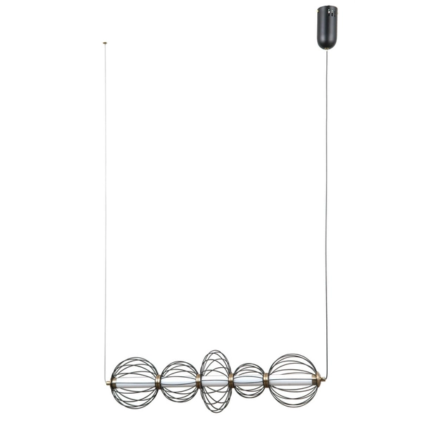 Industrialna lampa wisząca Rabel PND-344221-5-BK LED 90W 3000K czarny