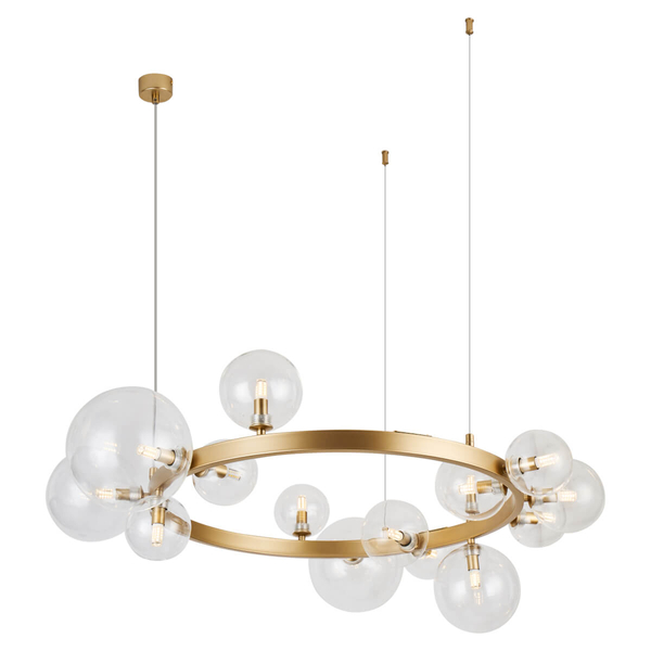 Zwisowa lampa kulista BUBBLES AZ5877+AZ5878 balls przezroczyste złote
