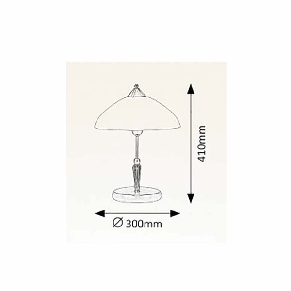 Antyczna lampa stołowa Regina 8172 do gabinetu brąz kremowa