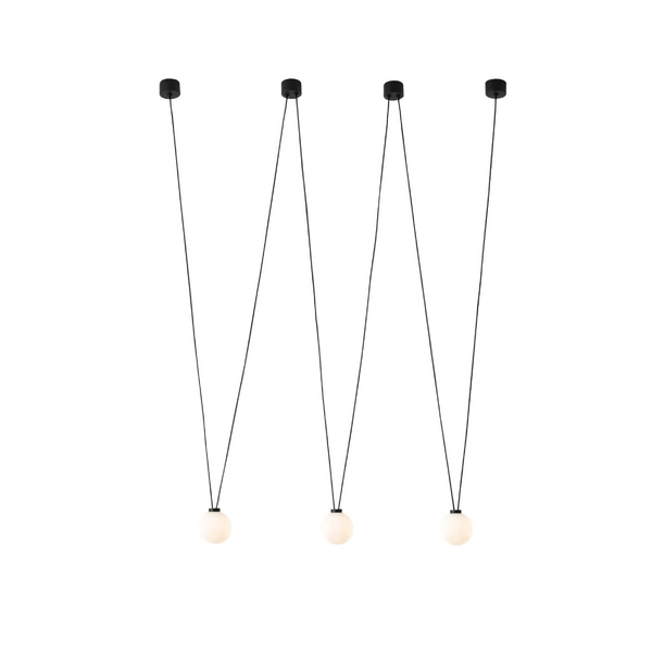 LAMPA wisząca Movo III Orlicki Design loftowa OPRAWA szklany ZWIS kule balls czarne białe