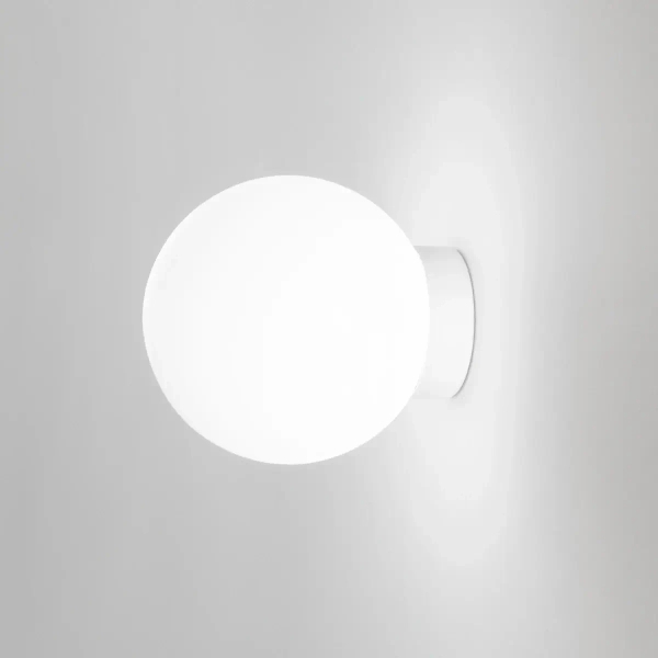 Lampa naścienna okrągła Mapa biała 1xG9 15W szklana kulista ball do salonu 59808