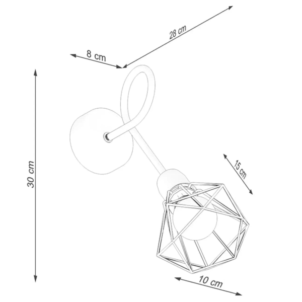 Lampa ścienna ARTEMIS SL.1108 czarna industrialna druciana E14