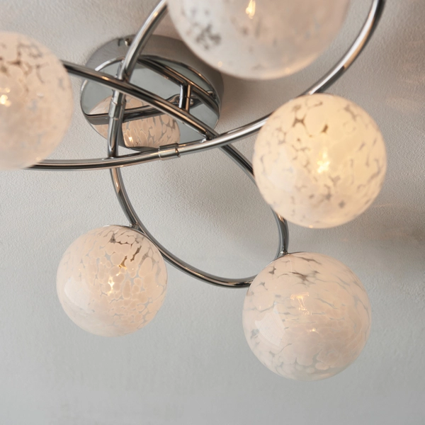 Sufitowa lampa metalowa Maye L&-197232 Light& balls szklane kule chrom