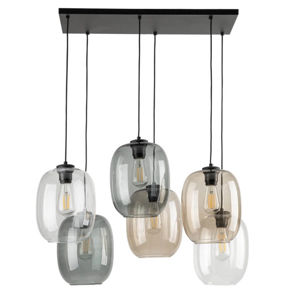 Zwisająca lampa na belce Elio 5974 nad stół kaskada multikolor