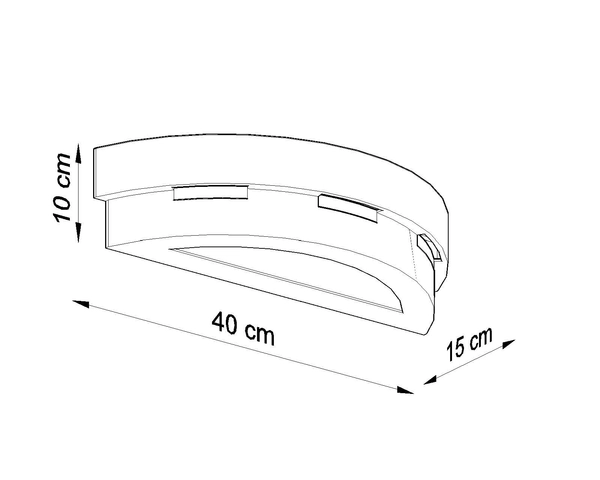 Kinkiet LAMPA ścienna SL.0002 półokrągła OPRAWA ceramiczna przyścienna biała