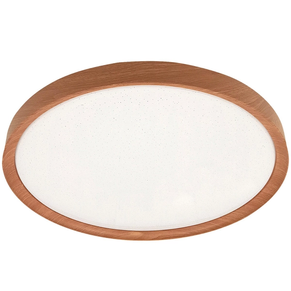 Sypialniany plafon Sherwood okrągły LED 50W 3000-6500K drewniany