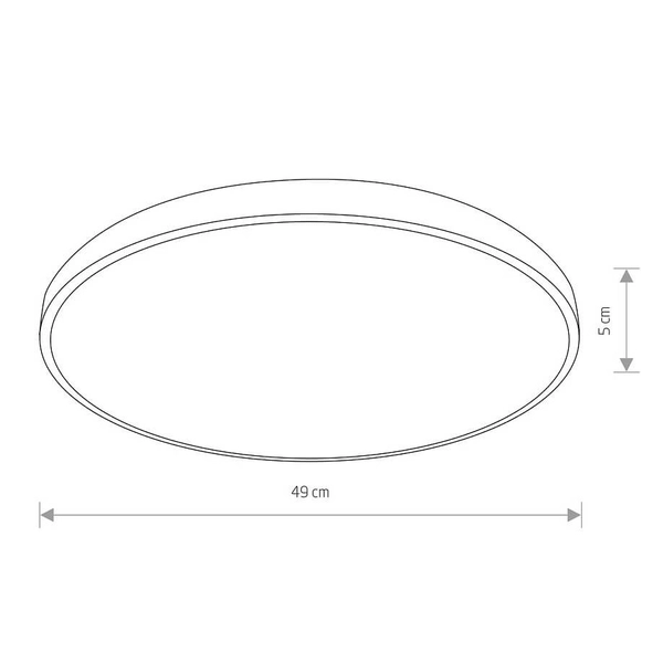 Sufitowa lampa okrągła AGNES 10979 Nowodvorski LED 32W 3000K IP44 biała