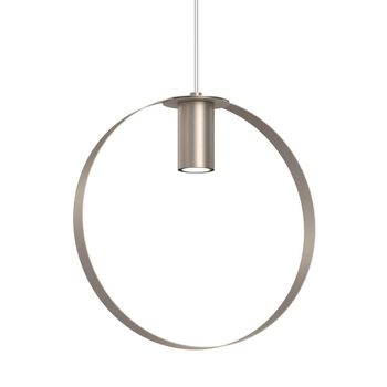 Pierścieniowa lampa wisząca ORTIGA 5152 Shilo okrągła platynowa