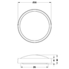 Plafon CLARIMO 659011887 LED 18W 3000K IP44 łazienkowy srebrny biały