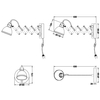 Nożycowy kinkiet Scissor R20321078 RL Light regulowana harmonijka metalowa beton