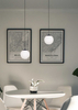 Lampa wisząca Savoy K-4921 szklana kula biała czarna