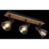Nasufitowa lampa Claude 54307-3W drewno przydymiona