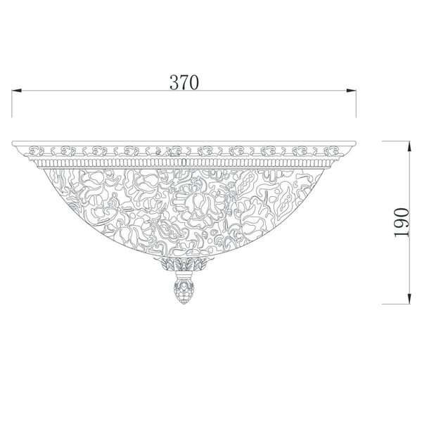 Lampa sufitowa pałacowa Pascal C908-CL-03-W Maytoni szklana antyczny brąz