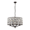 Wisząca lampa glamour Bele 69391 Endon kryształ czarny okrąg przezroczysty