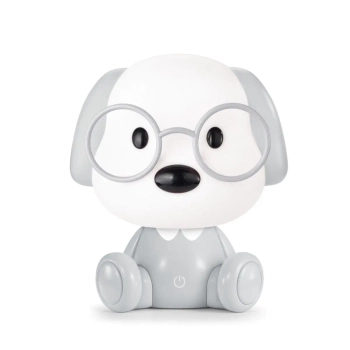 Dziecięca lampa stołowa PIES  KDR-621-GR LED 3W 4000K szary biały