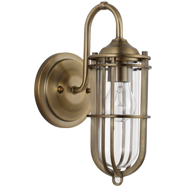 Łazienkowy kinkiet ścienny QN-URBANREST1 loft mosiądz