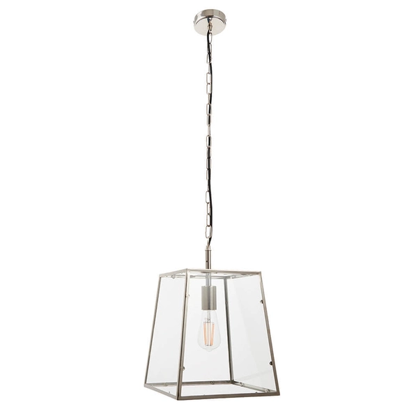 Wisząca lampa szklana Hurst 76225 na łańcuchu nad stół szara