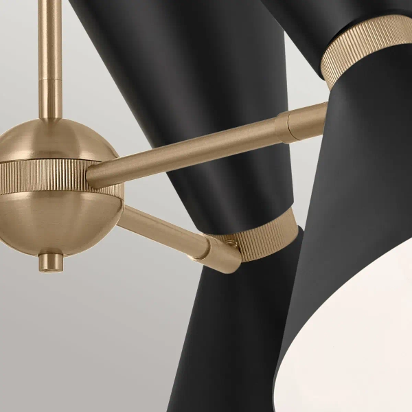 Nowoczesny żyrandol do salonu Phix KL-PHIX-3-CBB regulowany czarny