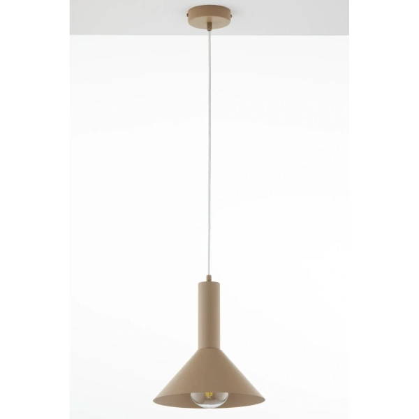 Wisząca lampa stożek VITRUM kaszmirowa 1xE27 nad stół 41544