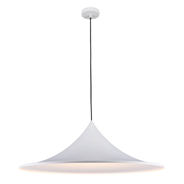 Wisząca lampa sypialniana KELDAN AZ5903 Azzardo stożkowa biała