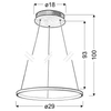 Lampa wisząca LUNE 31-64592 metalowa LED 18W 4000K pierścień ring chrom