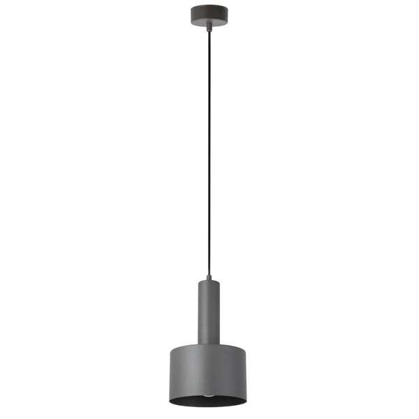 Lampa zwisająca Vitrum 41113 nad stół walec metalowa szara czarna