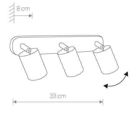Listwa LAMPA ścienna EYE SPOT 6016 Nowodvorski metalowa OPRAWA kinkiet reflektorki regulowane białe