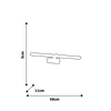 Kinkiet LAMPA ścienna SPLASH ML5617 Milagro metalowa OPRAWA galeryjka LED 8W 4000K nad lustro IP44 biała