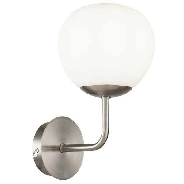 Kinkiet LAMPA ścienna ERICH MOD221-WL-01-N Maytoni modernistyczna OPRAWA szklana kula nikiel