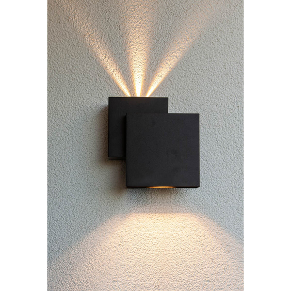 Kinkiet ścienny dół-góra RIALTO 5287901012 Lutec LED 21W 3000K IP44 czarny