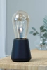 Loftowa lampa stołowa Brooke metalowa stojąca czarna