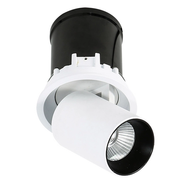 Wpust LAMPA sufitowa MERGE TRIMLES SL74058/12W 4000K WH+BL Italux metalowa OPRAWA LED tuba regulowana biała