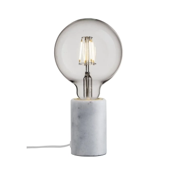 Stołowa lampa na komodę Siv 45875001 marmurowa biała