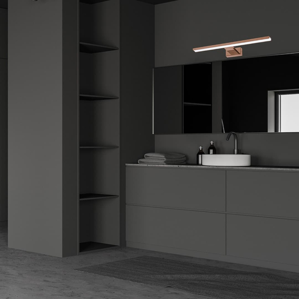 Kinkiet podłużny galeryjka Shine ML7041 Milagro LED 18,3W 4000K IP44 miedziany